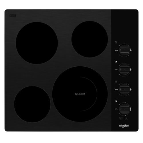 Стеклокерамическая варочная панель - WCE55US4HB - Whirlpool - электрическая / 4 конфорки / встраиваемая