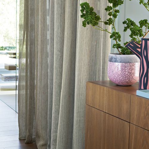 Однотонная гардинная занавеска - ZIMMER + ROHDE : METROPOLITAN - Zimmer + Rohde GmbH - с рисунком / из льна / из Trevira CS®