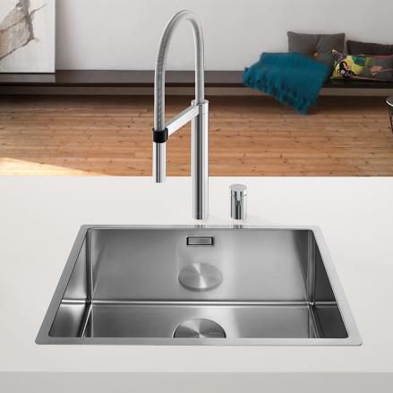 Кухонная раковина 1 чаша - 400/550-T-U - BLANCO GmbH + Co KG - без сушки / из нержавеющей стали / встраиваемая сверху
