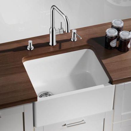 Кухонная раковина 1 чаша - BELFAST - BLANCO GmbH + Co KG - без сушки / из керамики / с передним бортиком