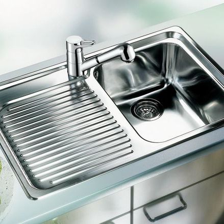 Кухонная раковина 1 чаша - CLASSIC 4 S - BLANCO GmbH + Co KG - с сушкой / из нержавеющей стали / встраиваемая сверху