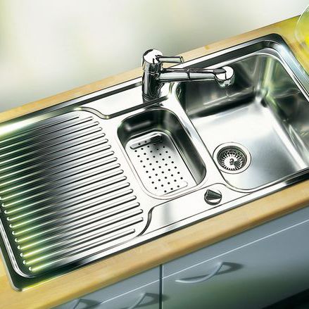 Кухонная раковина 2 чаши - CLASSIC 6 S - BLANCO GmbH + Co KG - с сушкой / из нержавеющей стали / встраиваемая сверху