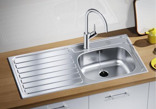 Кухонная раковина 1 чаша - STANDARD 10 X 5 - BLANCO GmbH + Co KG - с сушкой / из нержавеющей стали / встраиваемая сверху