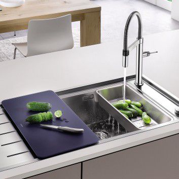 Кухонная раковина 1 чаша - ANDANO XL 6 S-IF - BLANCO GmbH + Co KG - с сушкой / из нержавеющей стали / встраиваемая сверху