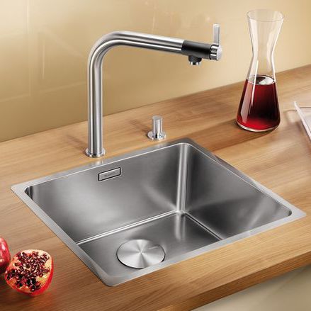 Кухонная раковина 1 чаша - ANDANO 450-IF - BLANCO GmbH + Co KG - без сушки / из нержавеющей стали / встраиваемая сверху