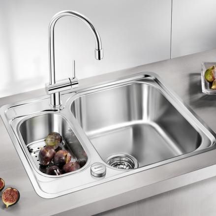Кухонная раковина 2 чаши - LANTOS 6-IF - BLANCO GmbH + Co KG - без сушки / из нержавеющей стали / встраиваемая сверху