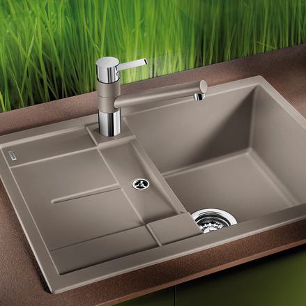 Кухонная раковина 1 чаша - METRA 45 S COMPACT - BLANCO GmbH + Co KG - с сушкой / из композита / встраиваемая сверху