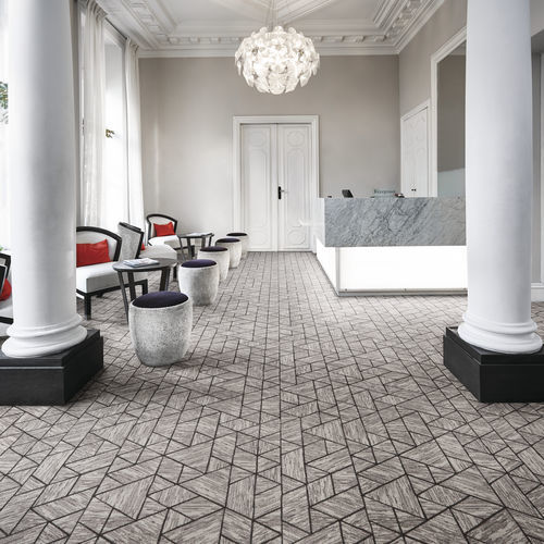 Тафтинговое ковровое покрытие - CARRARE - Balsan - нейлоновое / для профессионального использования / геометрическое
