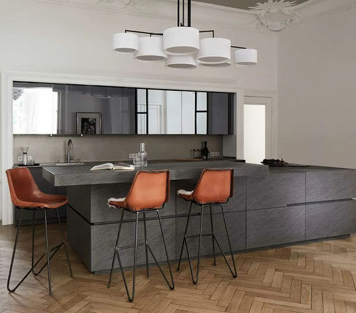 Современная кухня - Town House Hamburg - eggersmann küchen GmbH & Co. KG - из стекла / из кварцита / из ламината