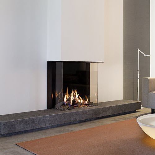 Газовый камин - KALFIRE GP70/75S - Kalfire Fireplaces - гибридный / встраиваемый / с 3 поверхностями
