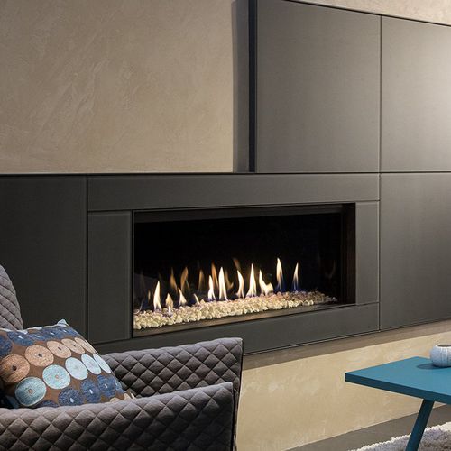 Камин на природном газе - KALFIRE G100/41F - Kalfire Fireplaces - встраиваемый / Односторонний / с закрытой топкой