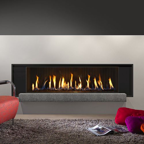 Камин на природном газе - KALFIRE G160/41F - Kalfire Fireplaces - встраиваемый / Односторонний / с закрытой топкой