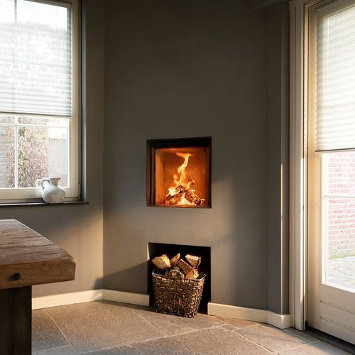 Дровяной камин - KALFIRE W45/48F - Kalfire Fireplaces - встраиваемый / у стенки / Односторонний