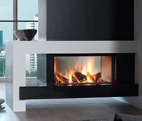 Дровяной камин - KALFIRE W105/47T - Kalfire Fireplaces - встраиваемый / центральный / с закрытой топкой