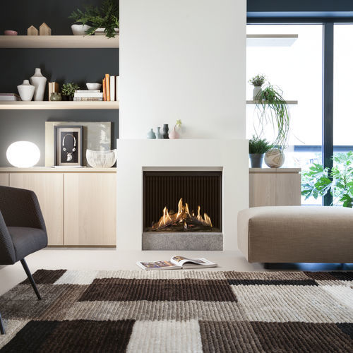 Газовый камин - KALFIRE GP75/59F  - Kalfire Fireplaces - гибридный / встраиваемый / Односторонний