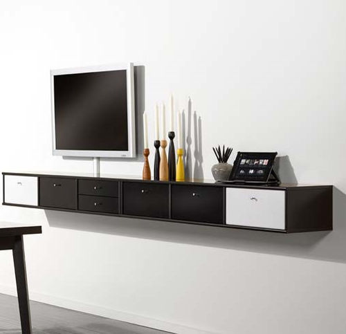 Современная тумба под телевизор - MISTRAL AV - Hammel Furniture A/S - hi-fi / из лакированной древесины / черная