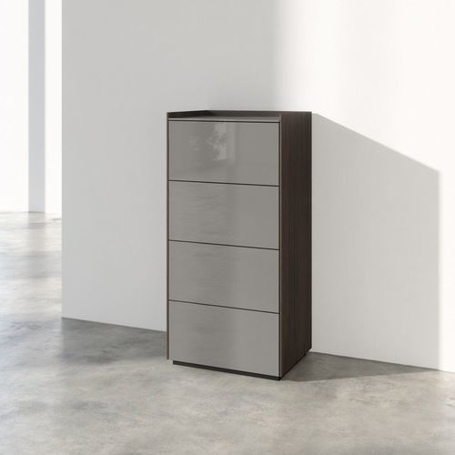Современный шифоньер - CASE - Kettnaker GmbH & Co. KG Möbel-Manufaktur - из лакированной древесины / белый / серый