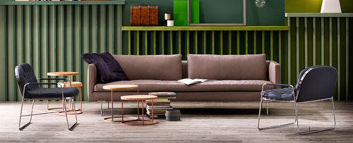Современный диван - ASPEN - Molinari Design Srl. - из кожи / коричневый / 2 места