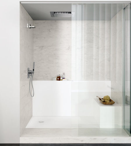 Фиксированная перегородка для душа - CORIAN - из закаленного стекла