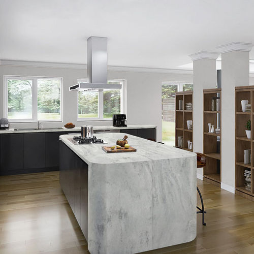 Рабочая поверхность из Corian® - Carrara Lino - CORIAN - серая