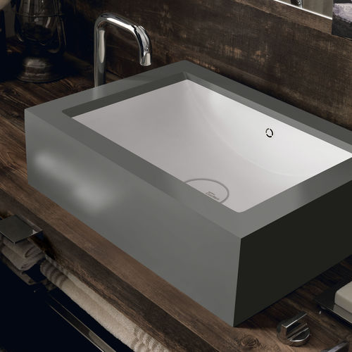 Настольная раковина - Deep Cloud - CORIAN - из Corian® / антибактериальная / прямоугольная