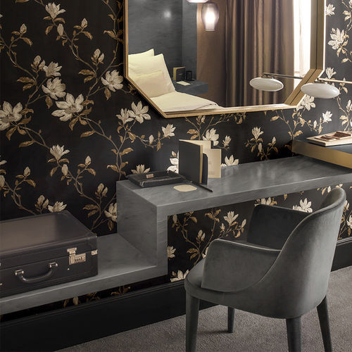 Настенный рабочий стол - Carbon Concrete - CORIAN - современный / из Corian® / прямой