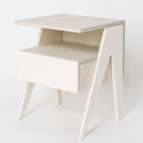 Современный ночной столик - HUH - Radis Furniture - из фанеры / из обработанного воском дерева / из березы