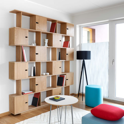 Настенный стеллаж - PIX L - Radis Furniture - модульный / современный / из березы