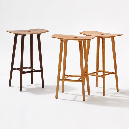 Барный табурет скандинавский дизайн - PAUL - sixay furniture - из дуба / из бука / из цельной древесины