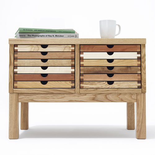 Ночной столик уникальный дизайн - SIXTEMATIC  - sixay furniture - из дуба / из орехового дерева / из цельной древесины