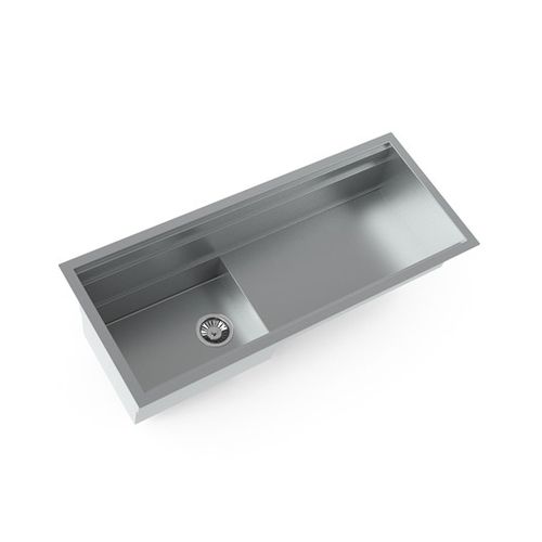Кухонная раковина 1 чаша - NEWORK L1100 P - STEEL TIME SRL - с сушкой / из нержавеющей стали / встраиваемая сверху