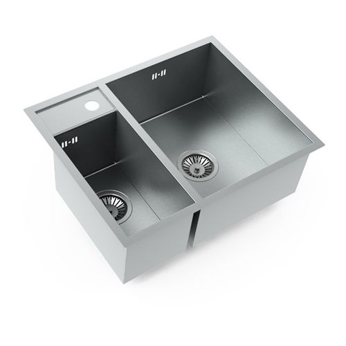 Кухонная раковина 2 чаши - PROFILE L542 DR - STEEL TIME SRL - без сушки / из нержавеющей стали / встраиваемая сверху