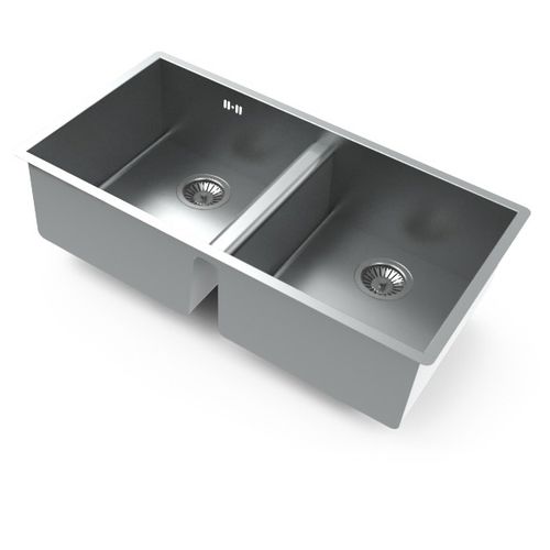 Кухонная раковина 2 чаши - PROFILE L800 D - STEEL TIME SRL - без сушки / из нержавеющей стали / встраиваемая сверху