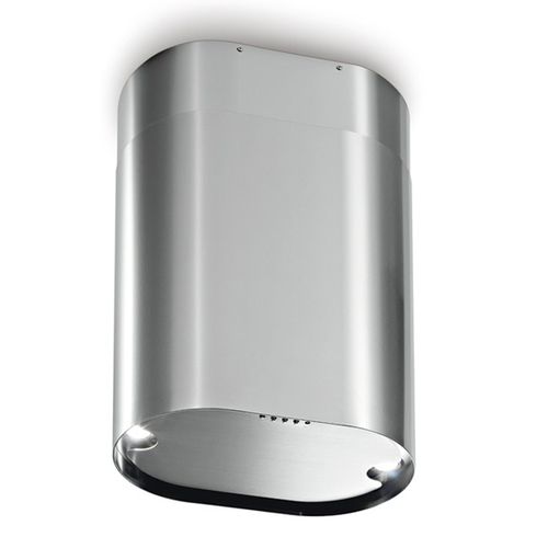 Настенная вытяжка - CAPPA OVALE ISOLA INOX O BIANCO OPACO - STEEL TIME SRL - островная / со встроенным освещением / уникальный дизайн