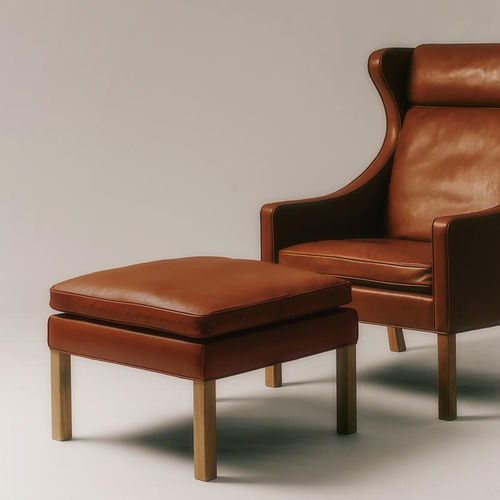 Современная подставка для ног - 2202 - Fredericia Furniture - из кожи / из дуба / из орехового дерева
