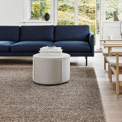 Современный пуф - Mono - Fredericia Furniture - из ткани / из кожи / круглый