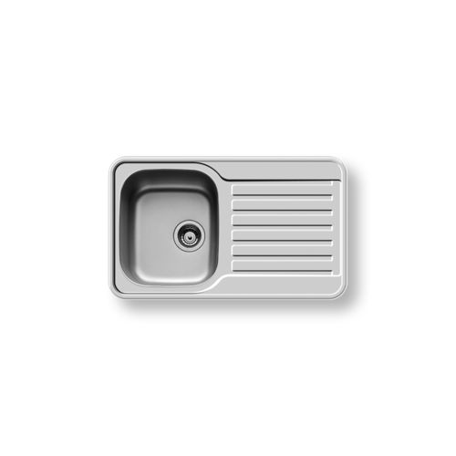 Кухонная раковина 1 чаша - SPACE MINI 1B 1D - PYRAMIS Deutschland GmbH - с сушкой / из нержавеющей стали / встраиваемая сверху