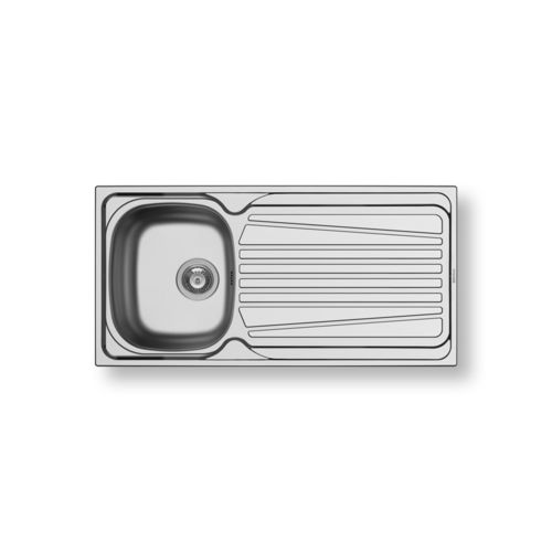 Кухонная раковина 1 чаша - SPARTA 1B 1D - PYRAMIS Deutschland GmbH - с сушкой / из нержавеющей стали / встраиваемая сверху