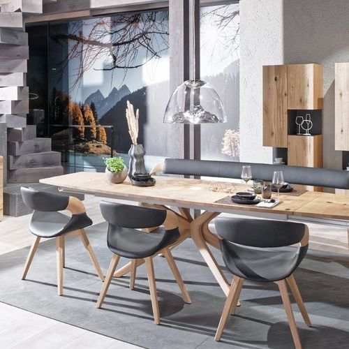 Современный cтул для столовых - V-Alpin - Voglauer Möbelwerk Gschwandtner & Zwilling GmbH & Co. KG - для интерьера / из ткани / из кожи
