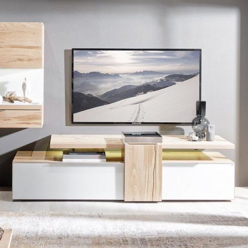 Современная мультимедийная мебель - V-Alpin - Voglauer Möbelwerk Gschwandtner & Zwilling GmbH & Co. KG - с выдвижными ящиками / с полками / низкая тумба под телевизор