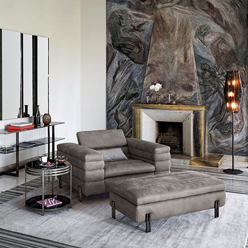 Современная оттоманка - MAYFAIR - arketipo - из бархата / из кожи / прямоугольная