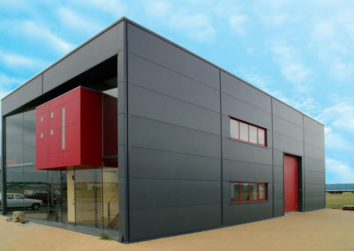 Сэндвич-панель для фасада - FISCHERTHERM LL 80 - Fischer Profil GmbH  - металлическая поверхность / прослойка из полиуретановой пены