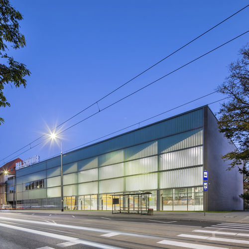 Полупрозрачное профилированное стекло - LINIT EcoGlass ice - Glasfabrik Lamberts GmbH & Co. KG  - для внутренней компоновки / для фасада