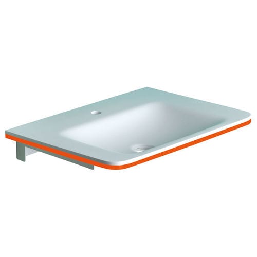 Раковина из Corian® - B44CNM05 - PONTE GIULIO - с консолью / из камня / из металла
