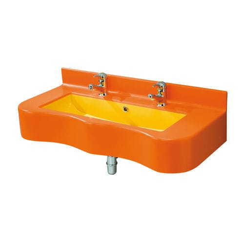 Раковина из Corian® - B44CNM01 - PONTE GIULIO - с консолью / из камня / из окрашенной стали