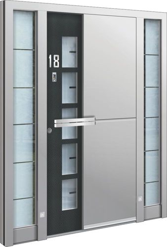Входная дверь - AA 220 - INOTHERM - из стекла / из алюминия / из нержавеющей стали
