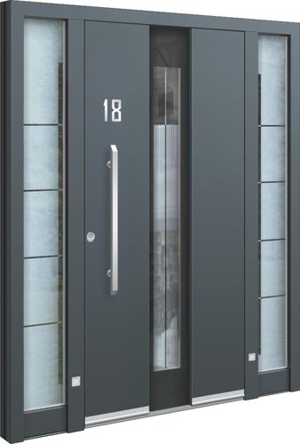 Входная дверь - AA 230 - INOTHERM - из стекла / из алюминия / из нержавеющей стали