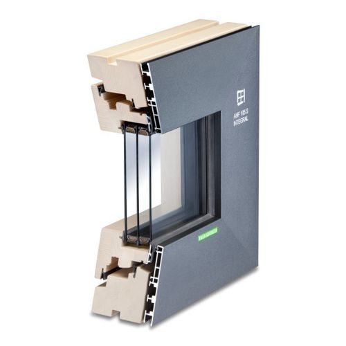 Окно из дерева - AHF 105 S INTEGRAL - Kneer GmbH Fenster und Türen  - из алюминия / распашное / раздвижное