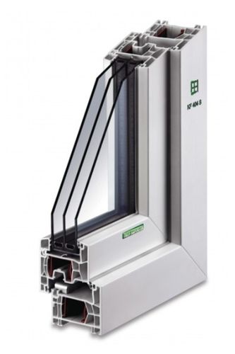 Окно из ПВХ - KF 404 S - Kneer GmbH Fenster und Türen  - распашное / с тройным остеклением
