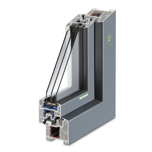 Окно из ПВХ - KF 564 - Kneer GmbH Fenster und Türen  - распашное / с тройным остеклением